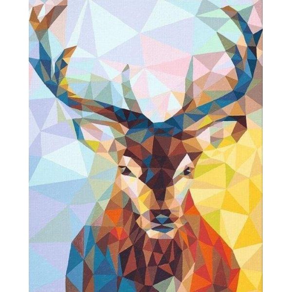 Peinture par numéros - Cerf coloré - Figured'Art - Creastore