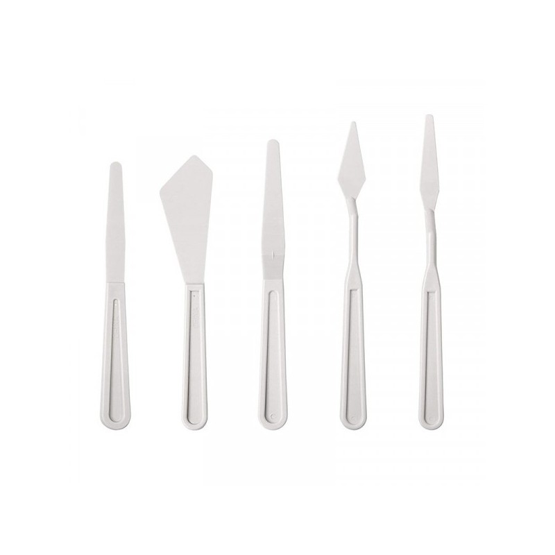 Assortiment de différents formesde couteaux plastiques Liquitex