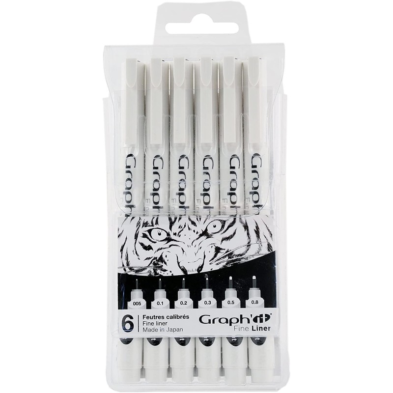 Set de 6 feutres liners Graph'it