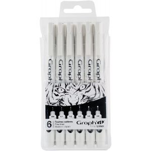 Set de 6 feutres liners Graph'it