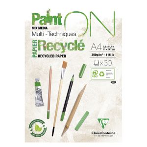 Bloc multi-techniquePaint'ON - Recyclé- Clairefontaine