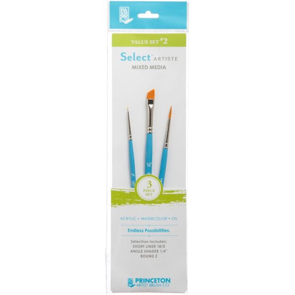 Set de 3 pinceaux Select Artiste N°2 Princeton - série P3750