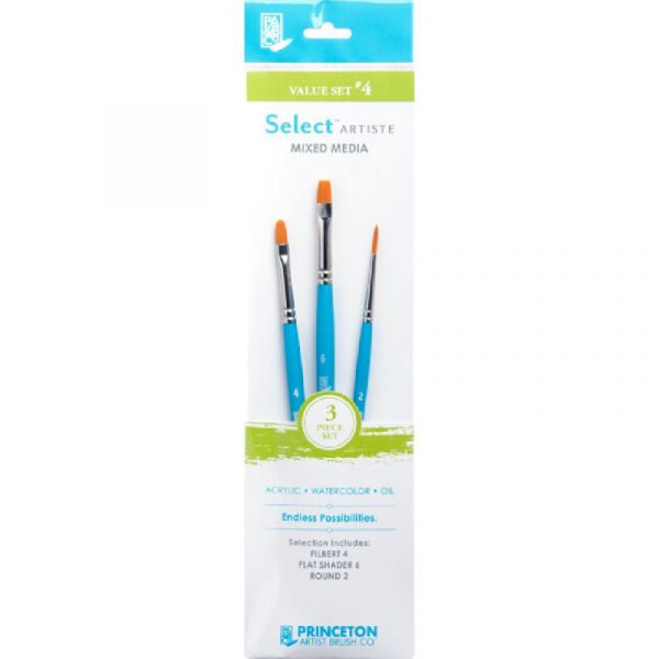 Set de 3 pinceaux Select Artiste N°4 Princeton - série P3750