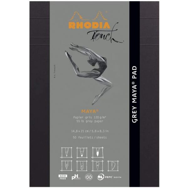 Rhodia Touch - Bloc papier Maya gris