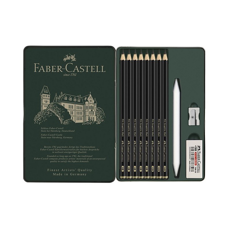 Boîte métal de crayons Pitt Graphit Matt de Faber-Castell