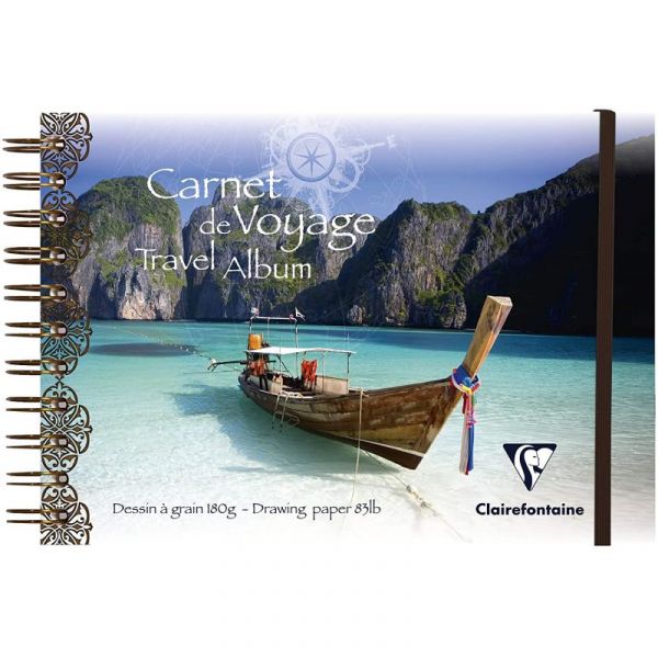 CARNET DE VOYAGE DESSIN 180G 148X210 CLAIREFONTAINE motif Bateau