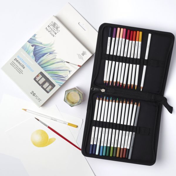 Trousse 24 crayons aquarelle - Winsor & Newton - Creastore