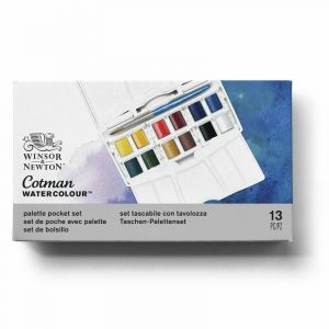 Boîte aquarelle Cotman - Pocket plus 12 demi-godets