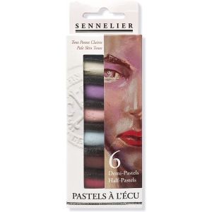 Etui 6 demi pastels à l'écu - Portrait teintes claires - Sennelier