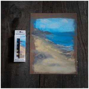 Etui 6 demi pastels à l'écu - Bord de mer - Sennelier