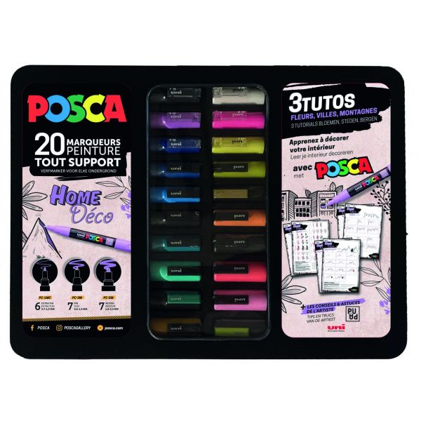 Mallette de 24 marqueurs Posca - Creastore