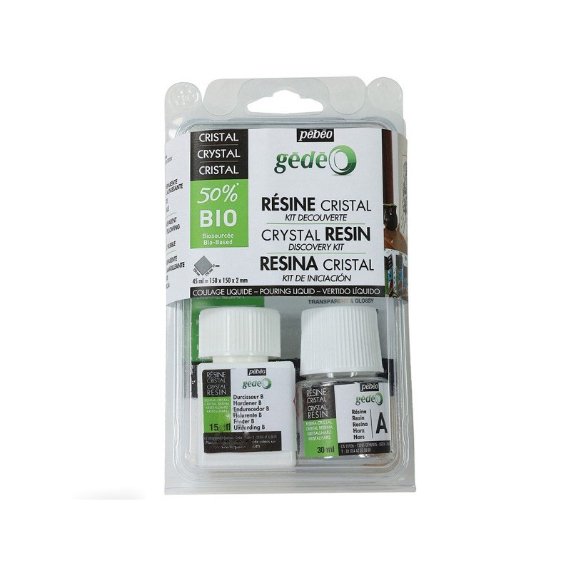 Kit découverte45ml  résine cristal BIO - Gédéo