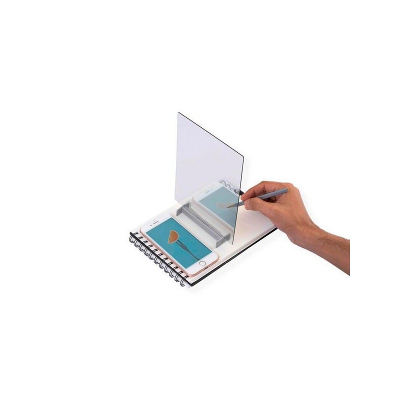 Carnet pour dessiner facilement grâce au reflet