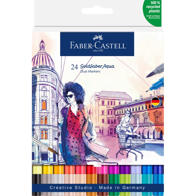 Set de 24 feutres Goldfaber aqua - Faber-Castell