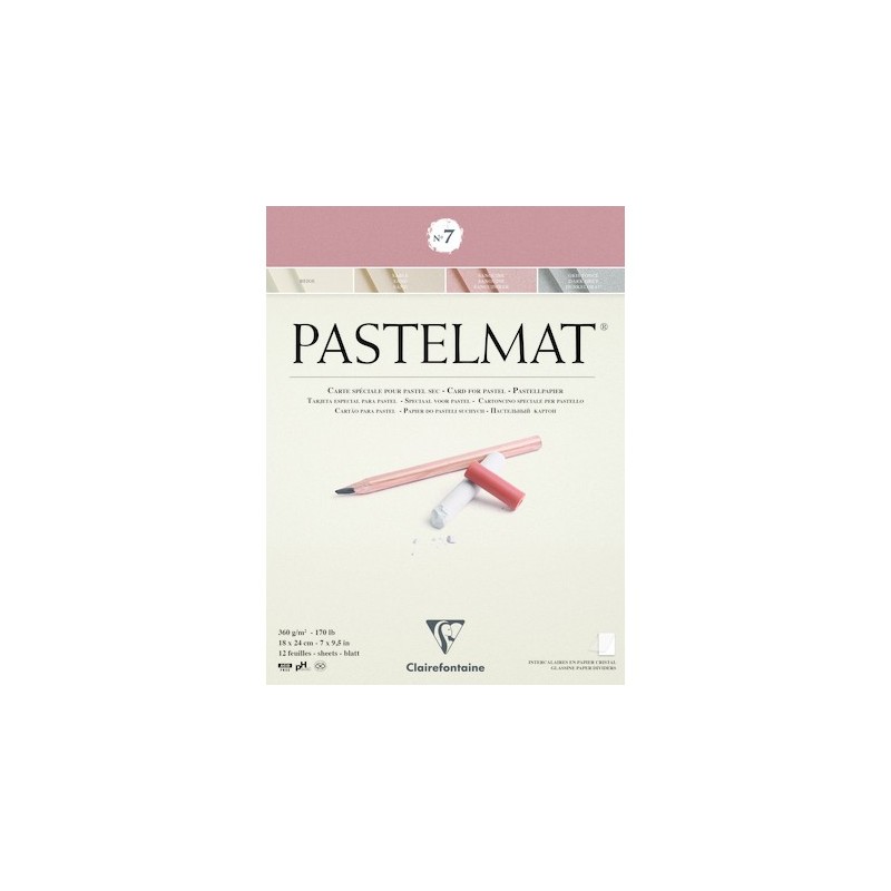 Pastelmat n°7 , beige, sable, gris foncé et sanguine