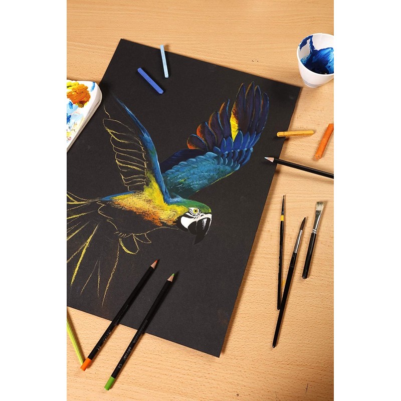Bloc de papier noir multi-technique Clairefontaine