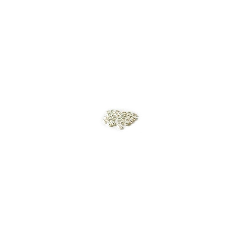 Perles nacrées "grain de riz". 
Couleurs : blanc, chocolat, kaki