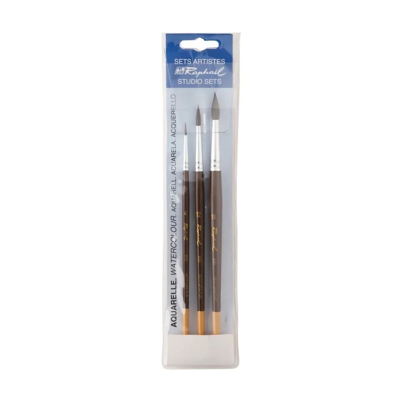 Set 3 pinceaux aquarelle Raphael "Studio Sets"