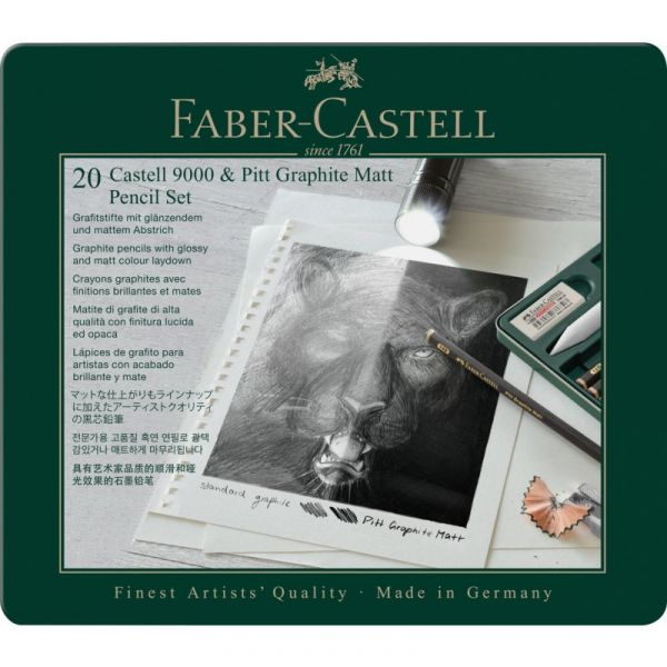 Set 20 crayons graphites et accessoires - Faber-Castell