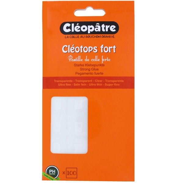 Set de 100 pastilles de colle forte - Cléotops - Cléopâtre - Creastore