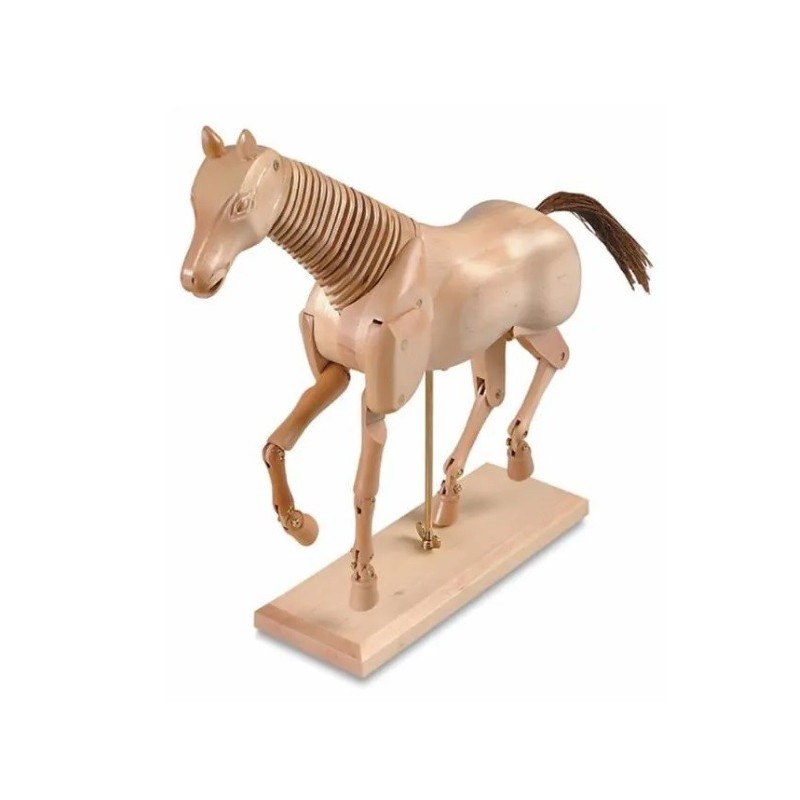 Magnifique cheval articulé bois idée cadeau 