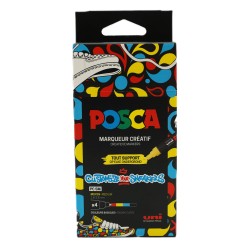 Pochette de 4 marqueurs POSCA PC5M - Classique