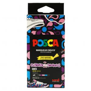 Pochette de 4 marqueurs POSCA PC5M - POP