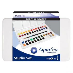 Boite d'aquarelle Aquafine 48 demi-godets