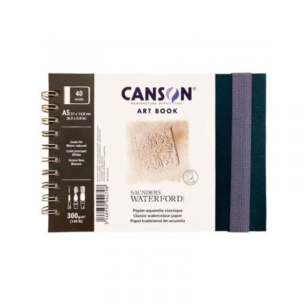 Carnet aquarelle Saunders Waterford - 300gr 100% coton - Canson - Creastore