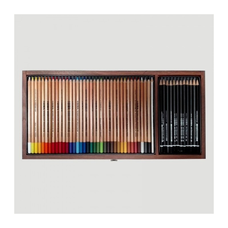 Coffret bois 36 crayons de couleur + 12 graphites - Lyra