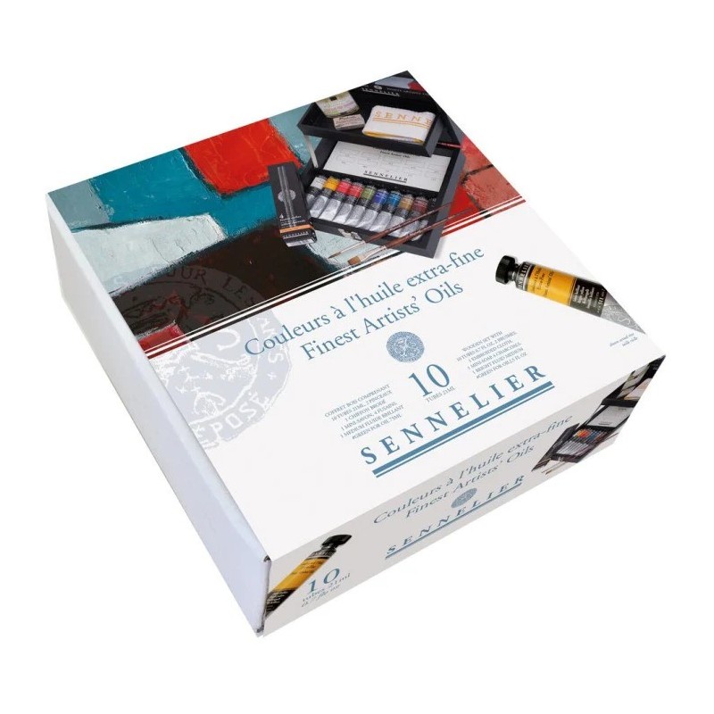 Coffret noir huile extra-fine - 10 tubes 21ml - Sennelier