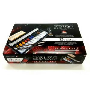 Coffret noir acrylique extra-fine fermé - 13 tubes 60ml - Sennelier