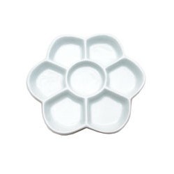 Palette pour peintre en  porcelaine ronde