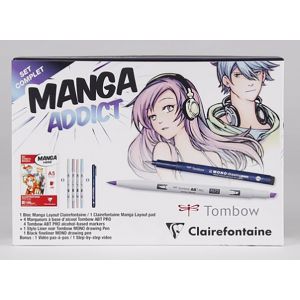 Boite du coffret Manga Addict - Clairefontaine x Tombow