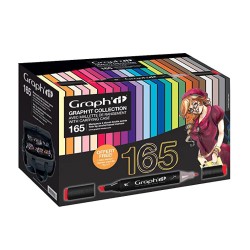 Boite du coffret 165 marqueurs GRAPH'IT + Mallette + 1 bloc layout offert