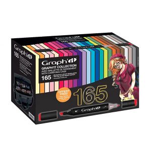 Coffret 165 marqueurs GRAPH'IT + Mallette + 1 bloc layout offert