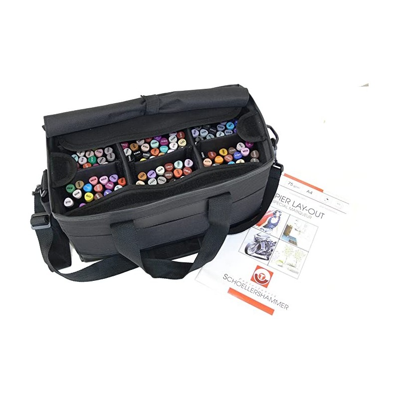 Coffret 165 marqueurs GRAPH'IT + Mallette + 1 bloc layout offert