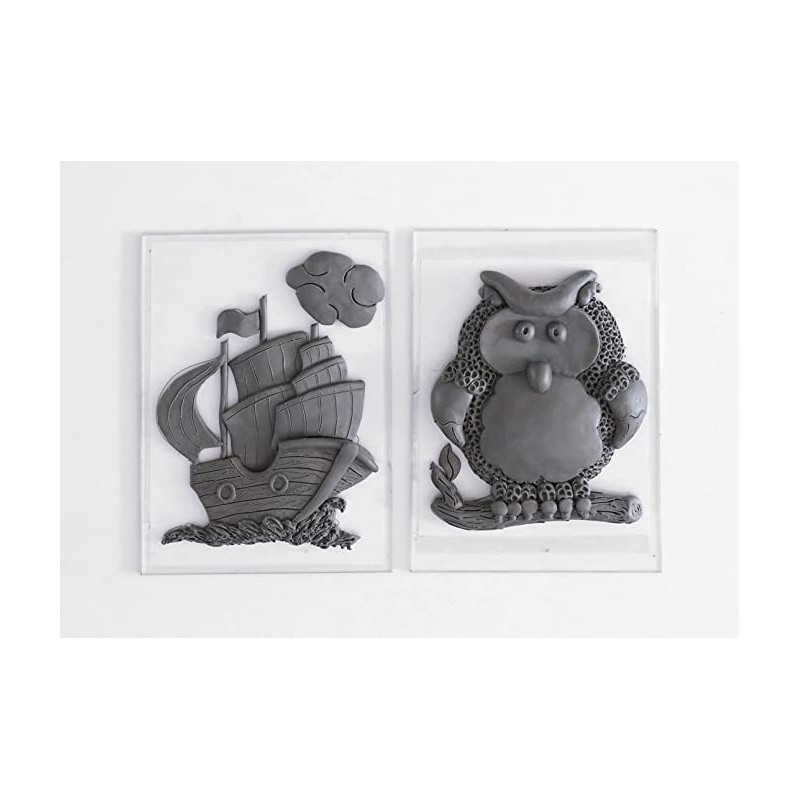 Exemples réalisations bas-relief avec le Coffret d'apprentissage à la Plastiline
