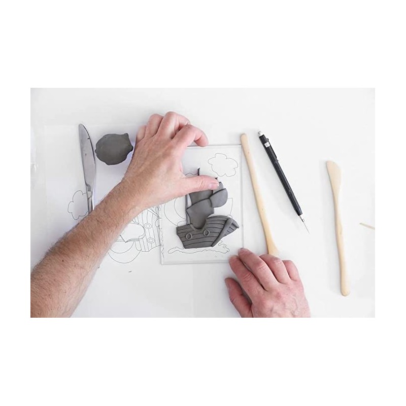 Outils du coffret d'apprentissage à la Plastiline