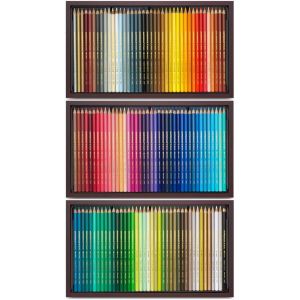 3 plateaux de 40 crayons du coffret 120 crayons de couleur Supracolor - Caran d'ache