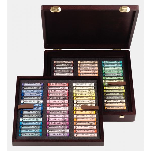 Coffret ouvert 90 pastels secs Rembrandt - Portrait