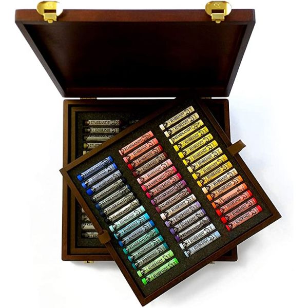 Coffret ouvert 90 pastels secs Rembrandt - Paysage