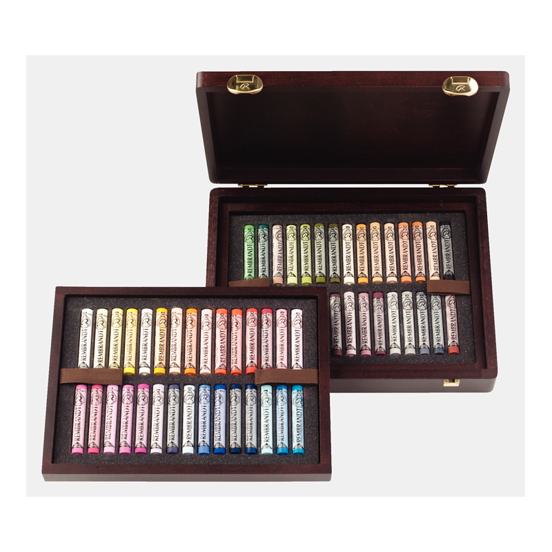 Coffret ouvert 60 pastels secs Rembrandt - Luxe