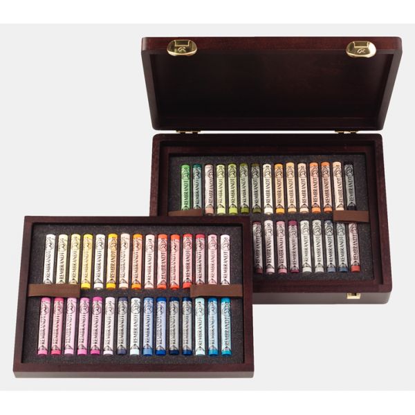 Coffret ouvert 60 pastels secs Rembrandt - Luxe