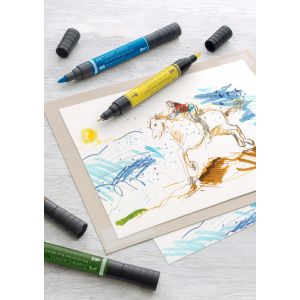 Set 5 feutres Pitt Artist Dual marker - Double-pointe - Faber-Castell