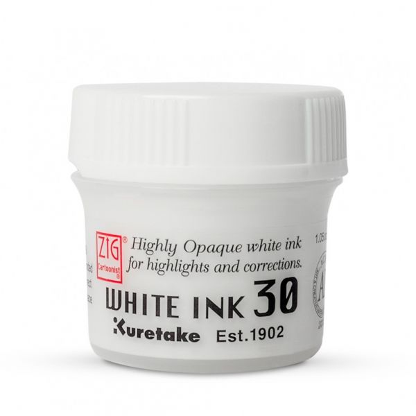 Encre blanche super opaque - 30ml - Kuretake