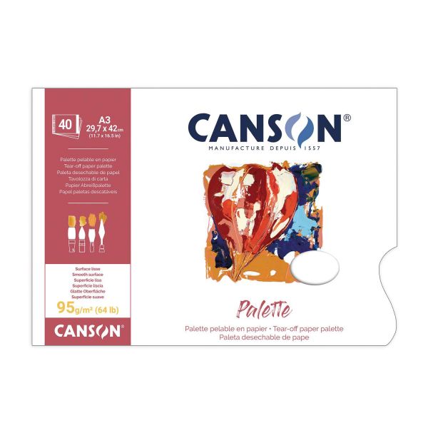 Palette pelable - 40 feuilles 95 g/m²- Canson