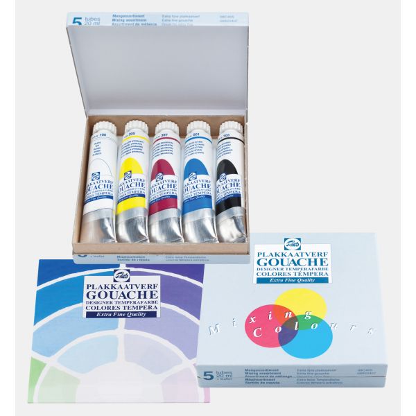 Set 5 de gouaches extra-fine - Primaires - Talens