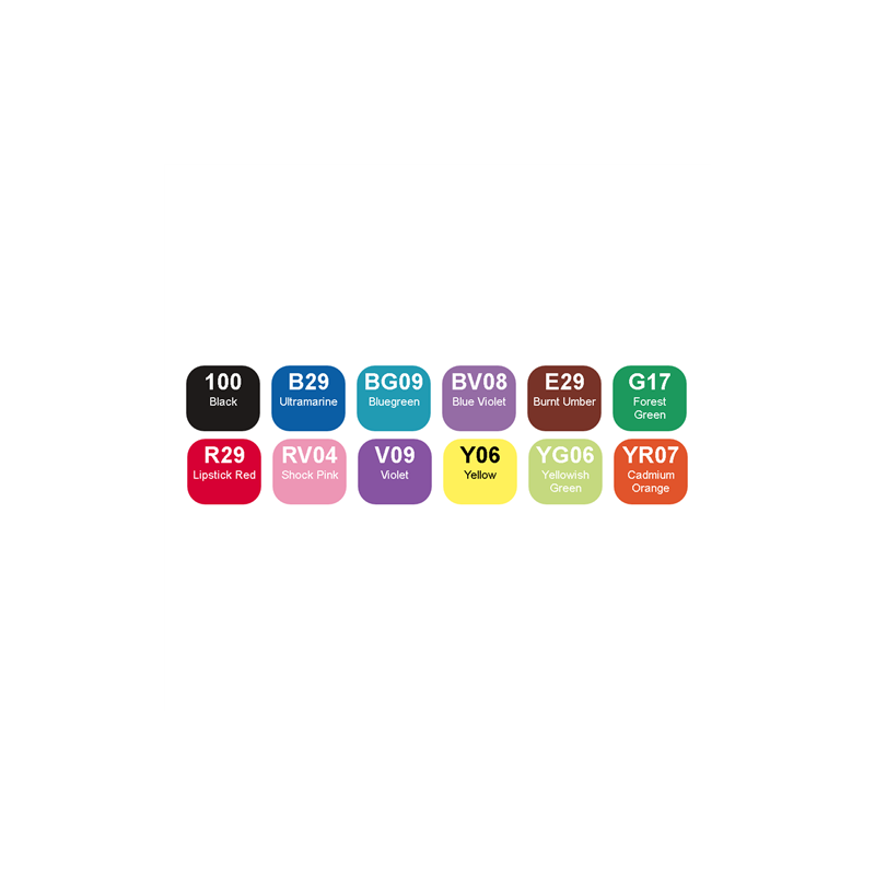 Coffret 12 marqueurs COPIC CIAO