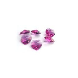 Cœurs Swarovski Rose foncé AB